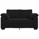 vidaXL fekete bársony loveseat kanapé 160x77x82 cm