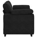 vidaXL fekete bársony loveseat kanapé 160x77x82 cm