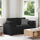 vidaXL fekete bársony loveseat kanapé 160x77x82 cm