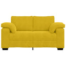 vidaXL sárga bársony loveseat kanapé 160x77x82 cm