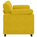 vidaXL sárga bársony loveseat kanapé 160x77x82 cm