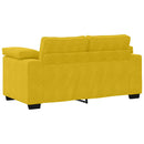 vidaXL sárga bársony loveseat kanapé 160x77x82 cm