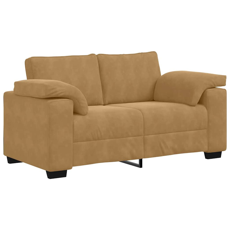 vidaXL barna bársony loveseat kanapé 120 cm