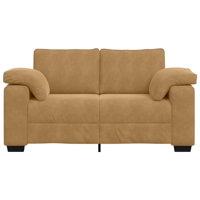 vidaXL barna bársony loveseat kanapé 120 cm
