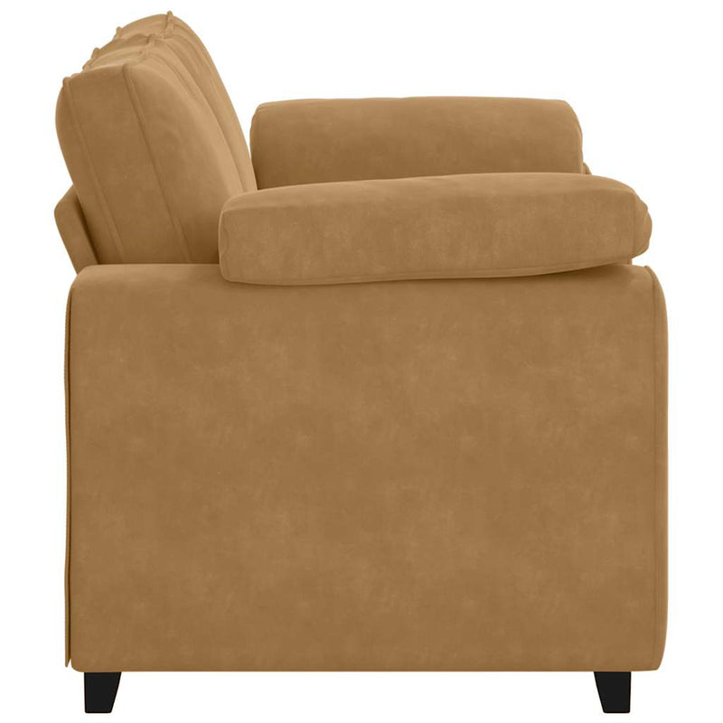 vidaXL barna bársony loveseat kanapé 120 cm