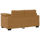 vidaXL barna bársony loveseat kanapé 160x77x82 cm