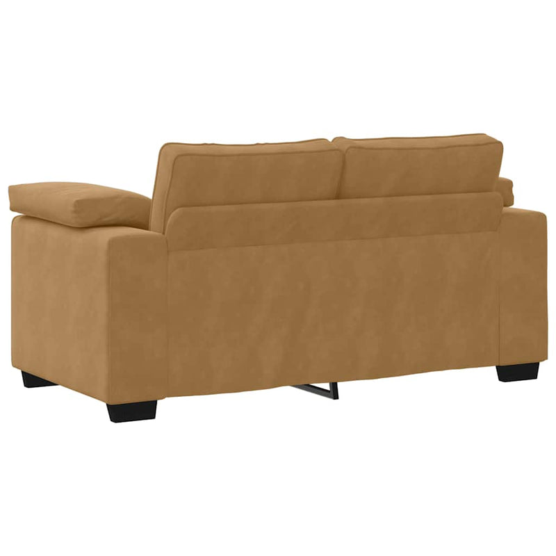 vidaXL barna bársony loveseat kanapé 120 cm