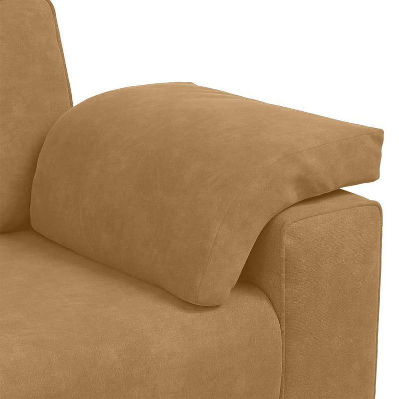 vidaXL barna bársony loveseat kanapé 120 cm