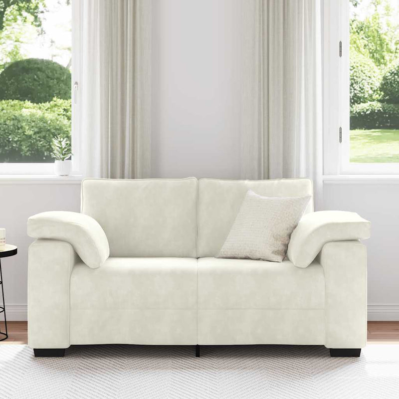 vidaXL krém bársony loveseat kanapé 120 cm