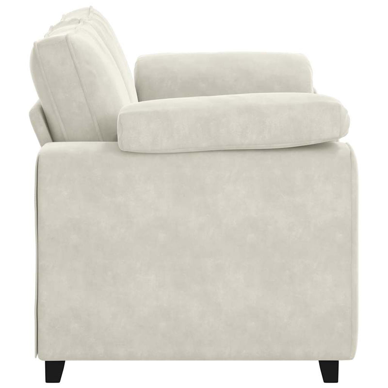 vidaXL krém bársony loveseat kanapé 120 cm