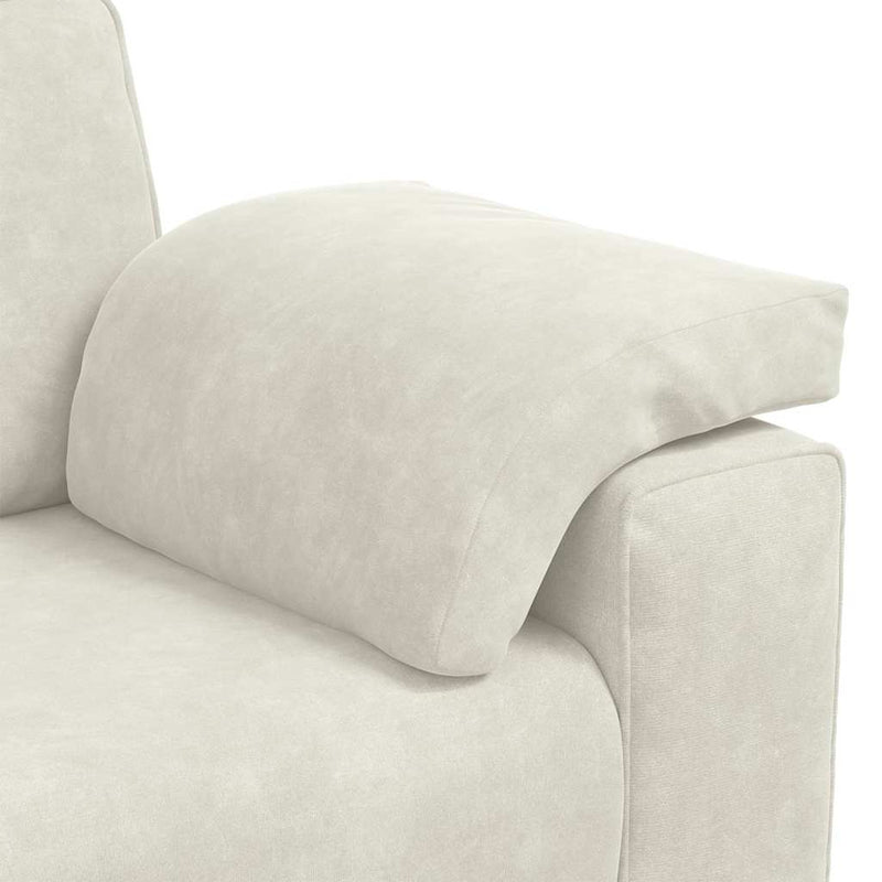 vidaXL krém bársony loveseat kanapé 120 cm