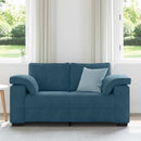 vidaXL kék bársony loveseat kanapé 160x77x82 cm