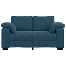 vidaXL kék bársony loveseat kanapé 160x77x82 cm