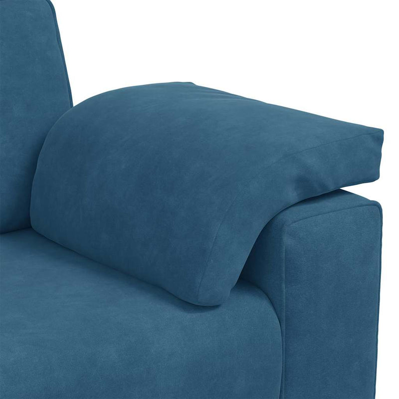vidaXL kék bársony loveseat kanapé 120 cm