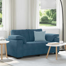 vidaXL kék bársony loveseat kanapé 160x77x82 cm