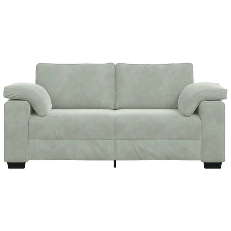 vidaXL világosszürke bársony loveseat kanapé 140 cm