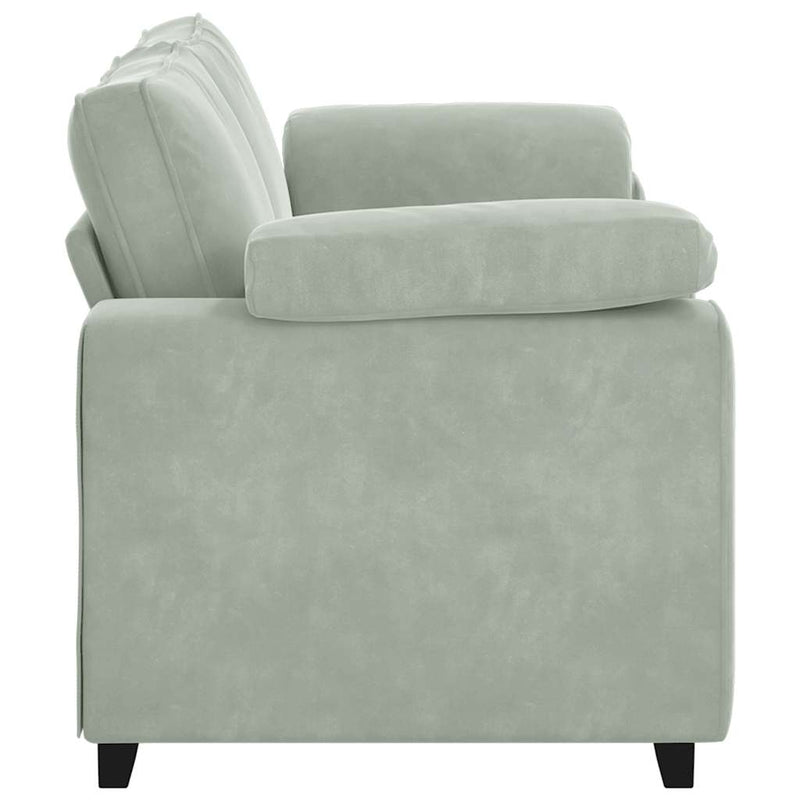 vidaXL világosszürke bársony loveseat kanapé 140 cm