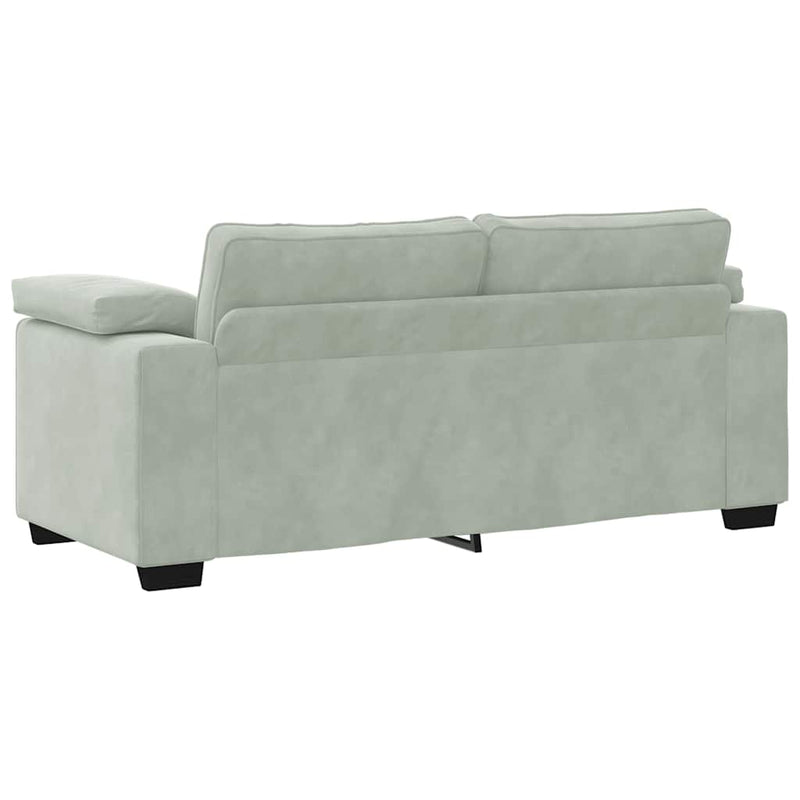 vidaXL világosszürke bársony loveseat kanapé 140 cm