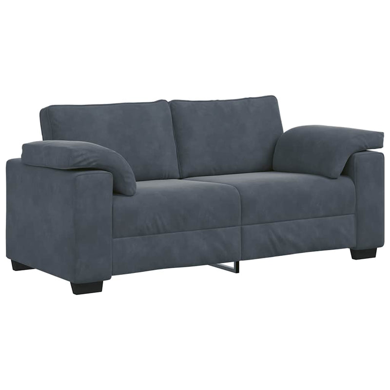 vidaXL sötétszürke bársony loveseat kanapé 140 cm