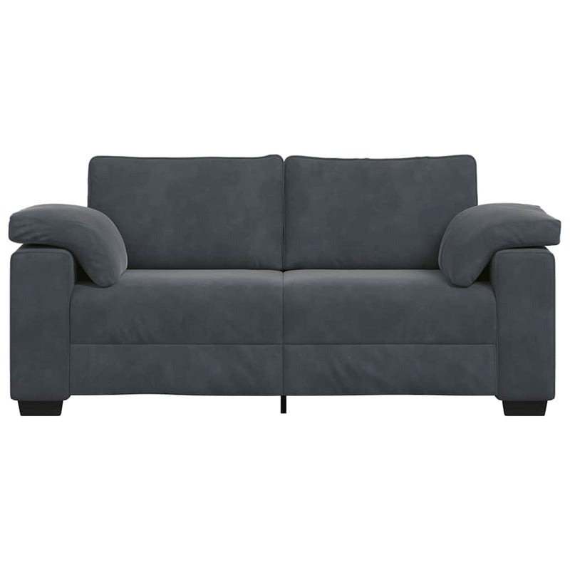 vidaXL sötétszürke bársony loveseat kanapé 140 cm