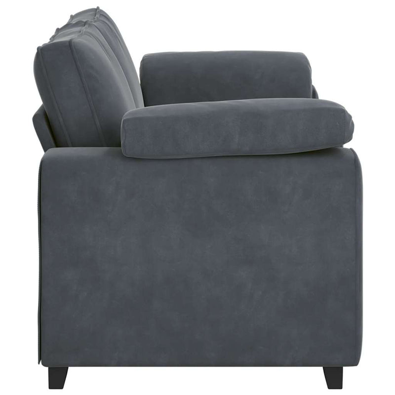 vidaXL sötétszürke bársony loveseat kanapé 140 cm