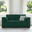 vidaXL sötétzöld bársony loveseat kanapé 180x77x82 cm