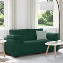 vidaXL sötétzöld bársony loveseat kanapé 180x77x82 cm