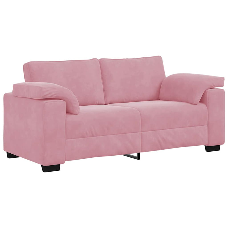 vidaXL rózsaszín bársony loveseat kanapé 140 cm