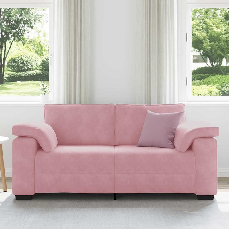 vidaXL rózsaszín bársony loveseat kanapé 140 cm