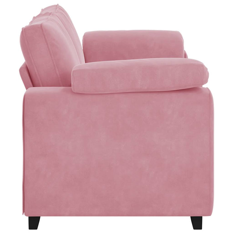 vidaXL rózsaszín bársony loveseat kanapé 140 cm