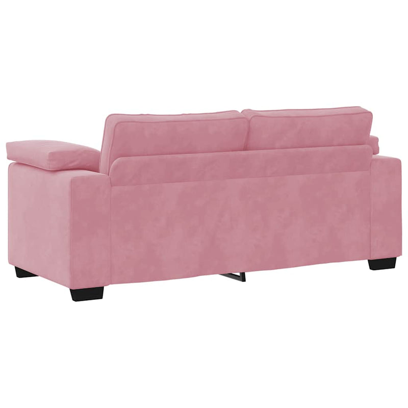 vidaXL rózsaszín bársony loveseat kanapé 140 cm