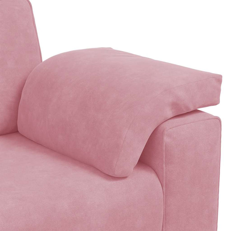 vidaXL rózsaszín bársony loveseat kanapé 140 cm