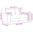 vidaXL rózsaszín bársony loveseat kanapé 140 cm