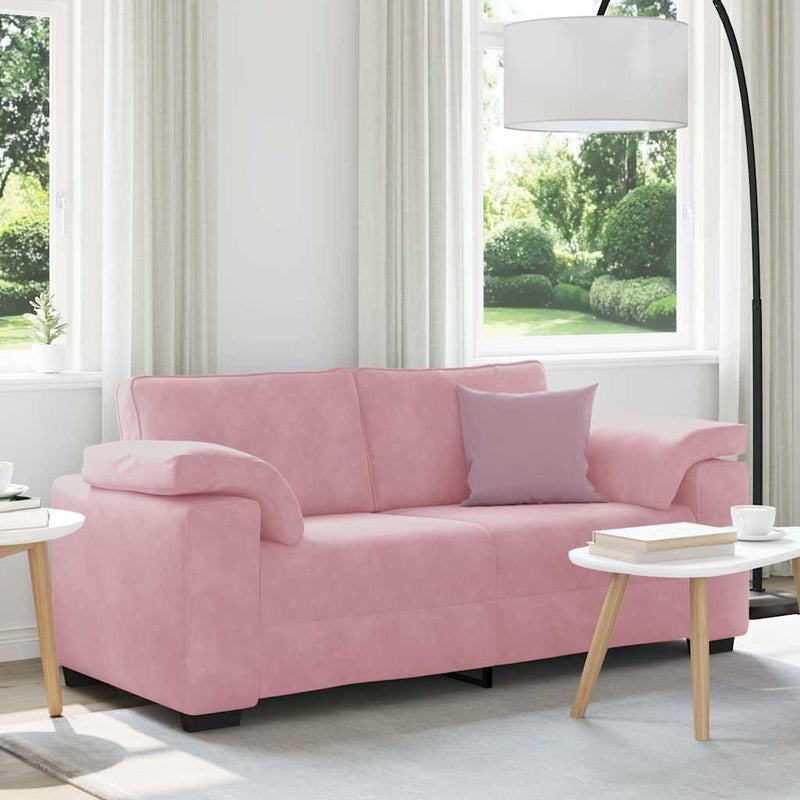 vidaXL rózsaszín bársony loveseat kanapé 140 cm