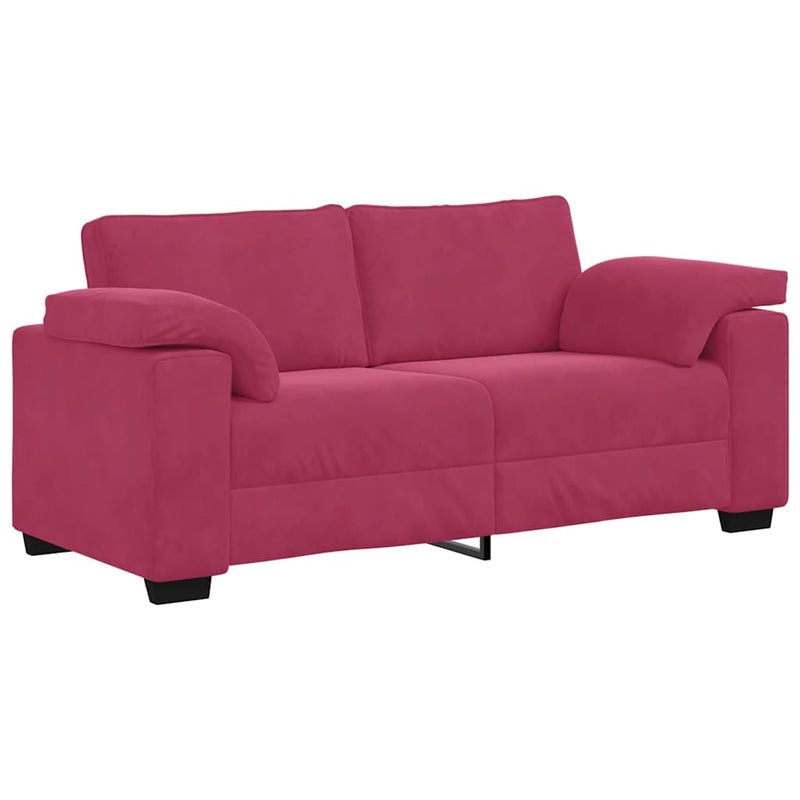 vidaXL bordó bársony loveseat kanapé 140 cm