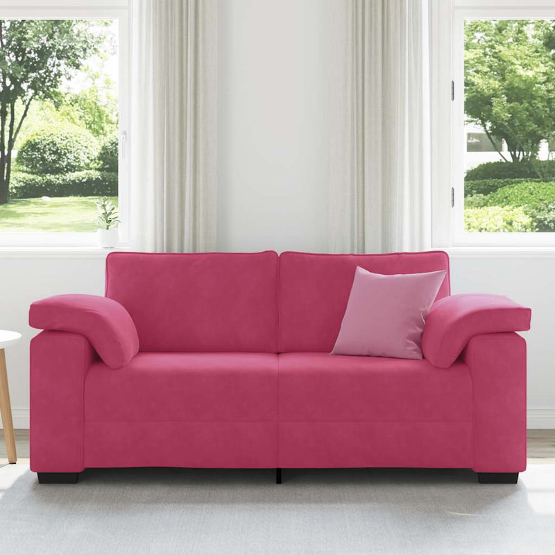 vidaXL bordó bársony loveseat kanapé 140 cm
