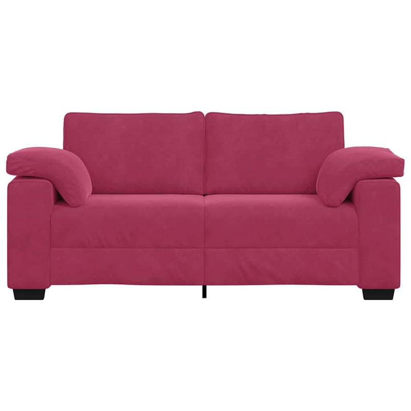 vidaXL bordó bársony loveseat kanapé 140 cm