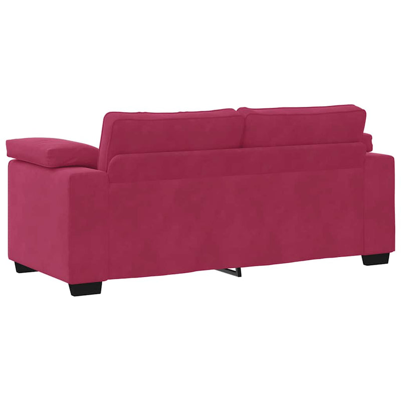 vidaXL bordó bársony loveseat kanapé 140 cm