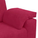 vidaXL bordó bársony loveseat kanapé 180x77x82 cm