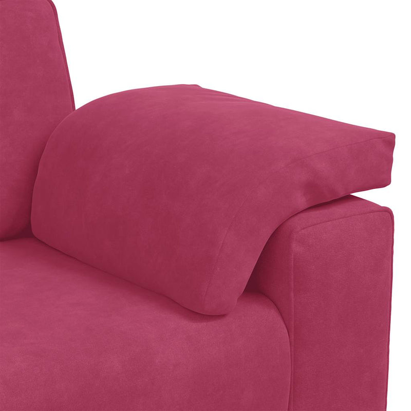 vidaXL bordó bársony loveseat kanapé 140 cm