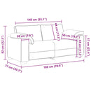 vidaXL bordó bársony loveseat kanapé 180x77x82 cm