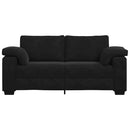 vidaXL fekete bársony loveseat kanapé 140 cm