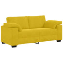 vidaXL sárga bársony loveseat kanapé 180x77x82 cm