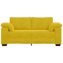 vidaXL sárga bársony loveseat kanapé 180x77x82 cm