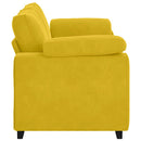vidaXL sárga bársony loveseat kanapé 180x77x82 cm