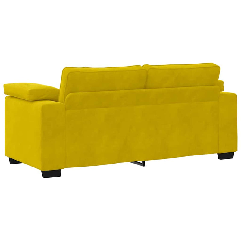 vidaXL sárga bársony loveseat kanapé 140 cm