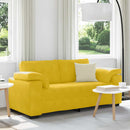 vidaXL sárga bársony loveseat kanapé 180x77x82 cm