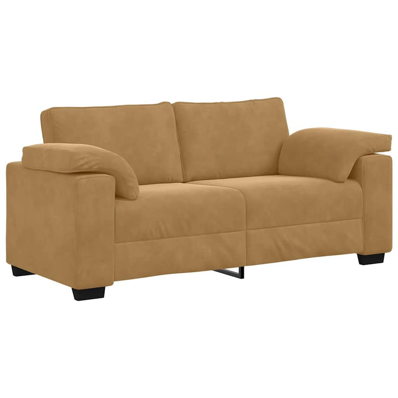 vidaXL barna bársony loveseat kanapé 140 cm