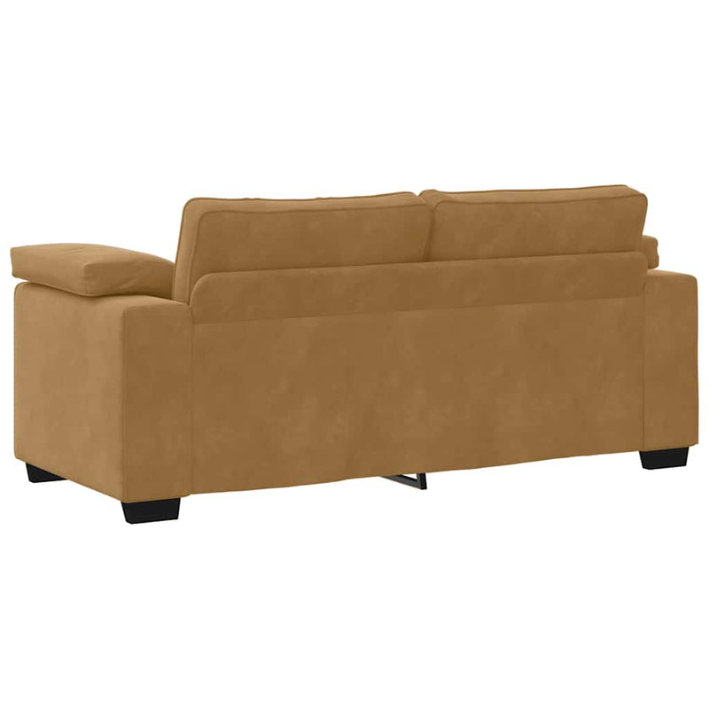 vidaXL barna bársony loveseat kanapé 140 cm