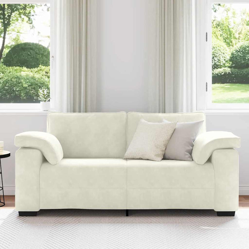 vidaXL krém bársony loveseat kanapé 140 cm